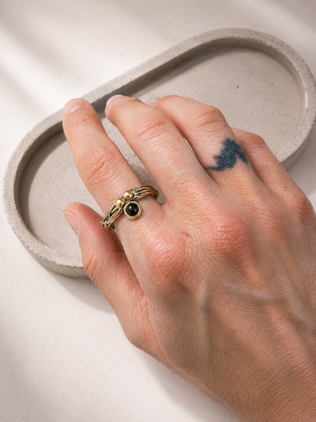 Anello Ottone | Tormalina