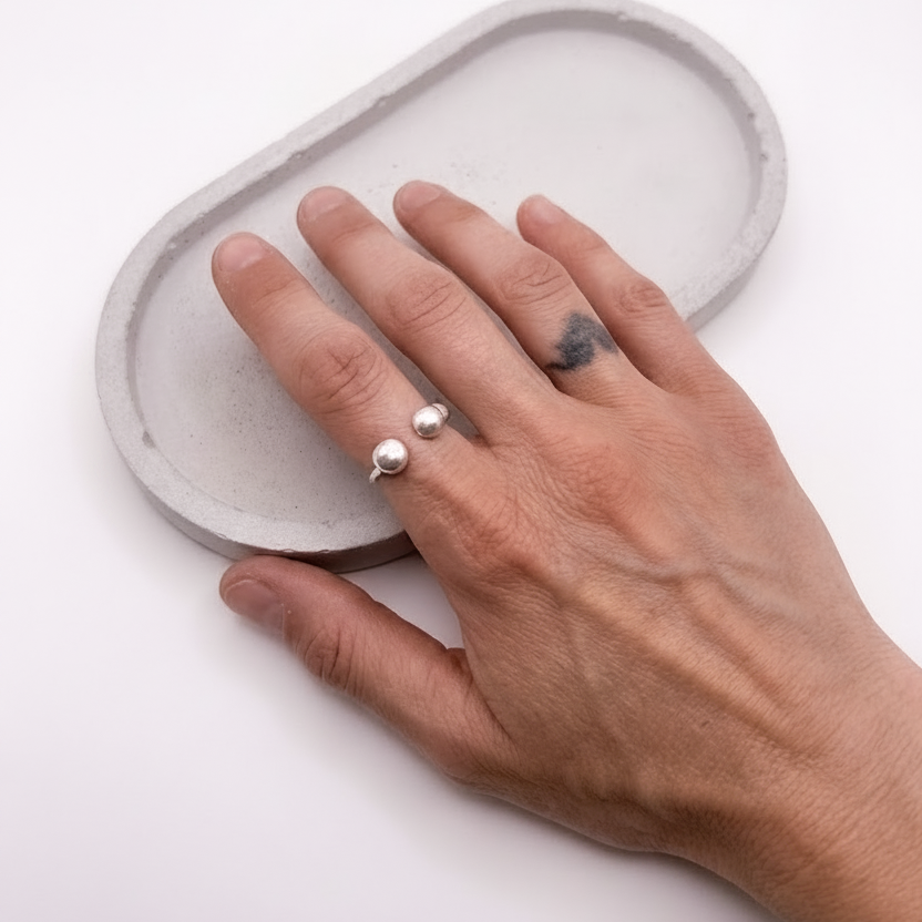 Kosmos - Anello Argento - 3 sfere