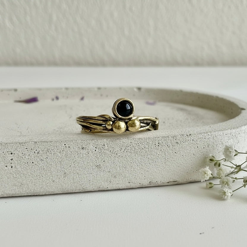 Anello Ottone | Tormalina