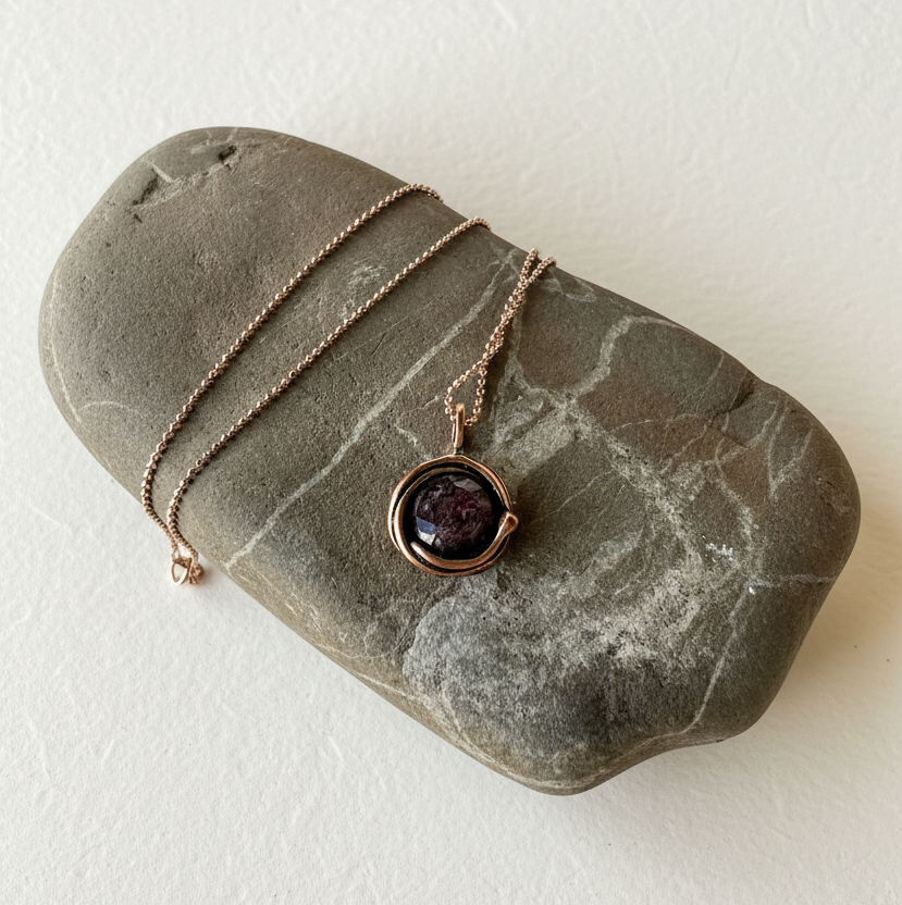 Collana con ciondolo — sfondo bianco naturale