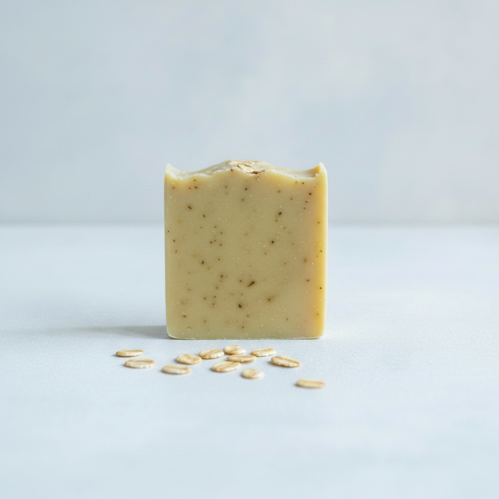 Sapone verde avena stessa prospettiva sapone bicolore